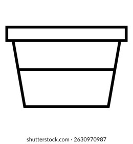 Flower pot icon vector. Pot illustration sign. Flowerpot symbol or logo.
