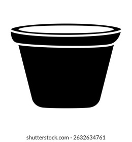 Flower pot icon vector. Pot illustration sign. Flowerpot symbol or logo.