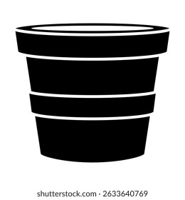 Flower pot icon vector. Pot illustration sign. Flowerpot symbol or logo.