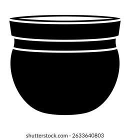 Flower pot icon vector. Pot illustration sign. Flowerpot symbol or logo.