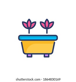 Flower Pot icon in vector. Logotype