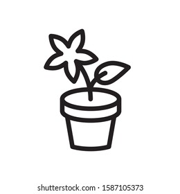 flower pot icon vector symbol template