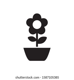 flower pot icon vector symbol template