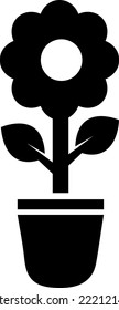 flower pot icon vector symbol template on white background..eps
