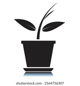 flower pot icon which can be used for a design or logo with a nature, flower, freshness, natural or other theme