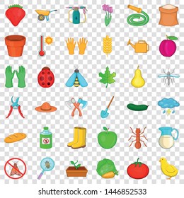 Flower pot icons set. Cartoon style of 36 flower pot vector icons for web for any design