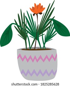 flower pot illustration floral print