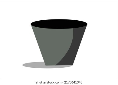 flower pot illustration vector on white background