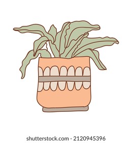 flower pot isolated over white background. vector illustration