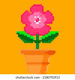 Flower Pot Pixel Art Creating Your Stock Vector (Royalty Free ...