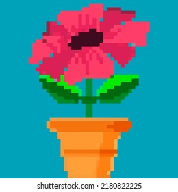 Flower in a pot, pixel art and creating your own garden