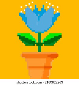 Flower in a pot, pixel art and creating your own garden