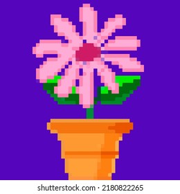 Flower in a pot, pixel art and creating your own garden