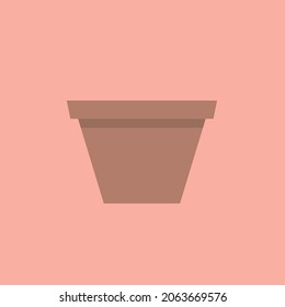 Flower pot for planting flowers, brown
