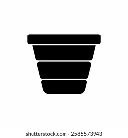 Flower Pot Silhouette Icon Design Illustration