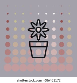 flower in a pot, vector design element