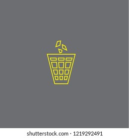 Flower pot vector icon