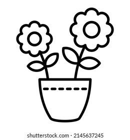Flower Pot vector icon. Can be used for printing, mobile and web applications.