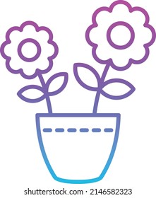 Flower Pot vector icon. Can be used for printing, mobile and web applications.