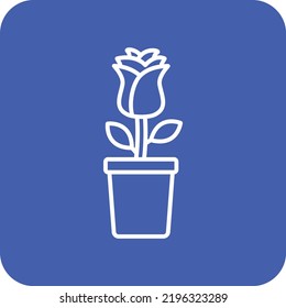 Flower Pot vector icon. Can be used for printing, mobile and web applications.