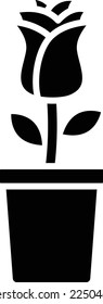 Flower Pot vector icon. Can be used for printing, mobile and web applications.