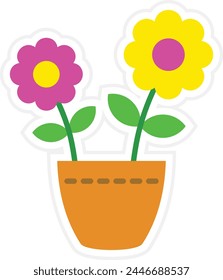 Flower Pot vector icon. Can be used for printing, mobile and web applications.