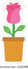 Flower Pot vector icon. Can be used for printing, mobile and web applications.