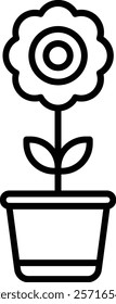 Flower Pot vector icon. Can be used for printing, mobile and web applications.