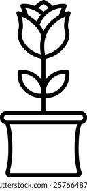 Flower Pot vector icon. Can be used for printing, mobile and web applications.