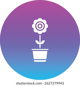 Flower Pot vector icon. Can be used for printing, mobile and web applications.