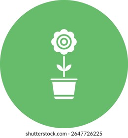 Flower Pot vector icon. Can be used for printing, mobile and web applications.