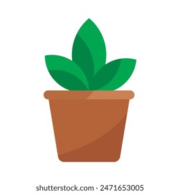 flor en Ilustración vectorial de maceta