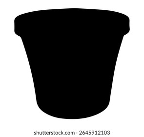 Flower Pot vector illustration on white background.
