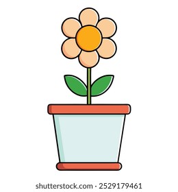 a flower pot white background.