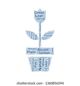 Flower Pot Word Cloud Tag Cloud Stock Vector (royalty Free) 1360856594 