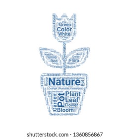 flower pot word cloud. tag cloud about flower pot.