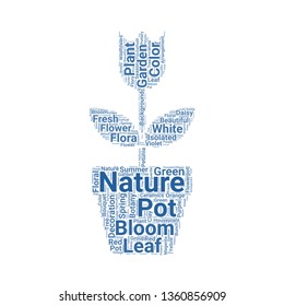 flower pot word cloud. tag cloud about flower pot.