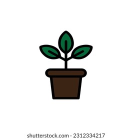 flower pot,plant pot related icon,logo.isolated on background