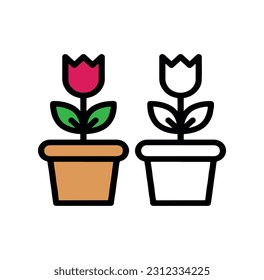 flower pot,plant pot related icon,logo.isolated on background