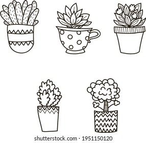 flower pots icon  in a white background