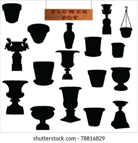 Flower pots vector