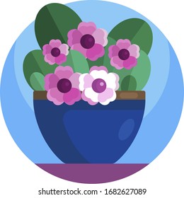 Flower potted icons vector illustration