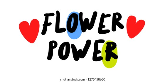 Flower Power creative motivation quote design