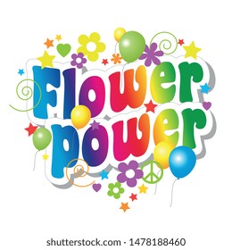 Flower Power Isolated On White Background