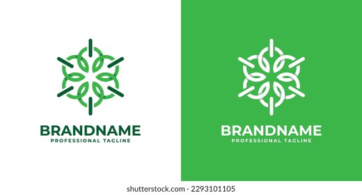 Blumenmotiv-Logo. Geeignet für jedes Geschäft im Zusammenhang mit Blume und Energie.