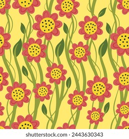 Flower Power Pattern Background Floral