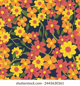 Flower Power Pattern Background Floral