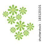 Flower Power Retro Flower Icons - Vector