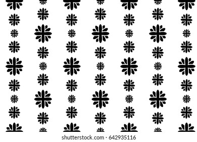 flower powerful   black and white diffrent traditioanl continous modern vector clean simple editable pattern