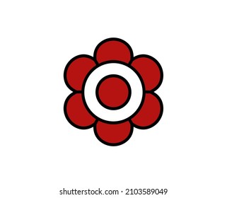 Symbol für die Premium-Linie der Blume. Einfaches hochwertiges Piktogramm. Moderne Kontursymbole. Schlagt Vektorgrafik auf weißem Hintergrund. 